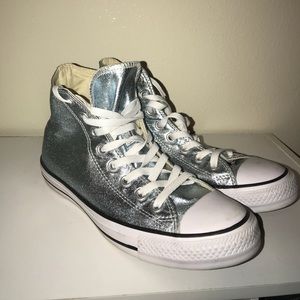Metallic aqua blue converse!